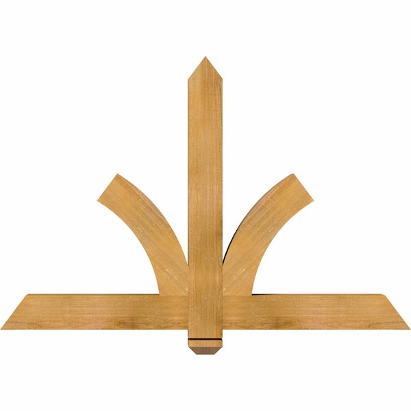 Ekena Millwork Redmond Rough Sawn Timber Gable Bracket, Western Red Cedar, 48"W x 32"H x 4"D x 4"F, 16/12 Pitch GBW048X32X0404RED00RWR - main
